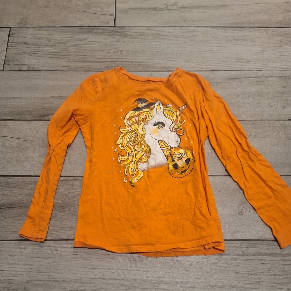 🍁 Childrens Place Halloween unicorn tee☃️
